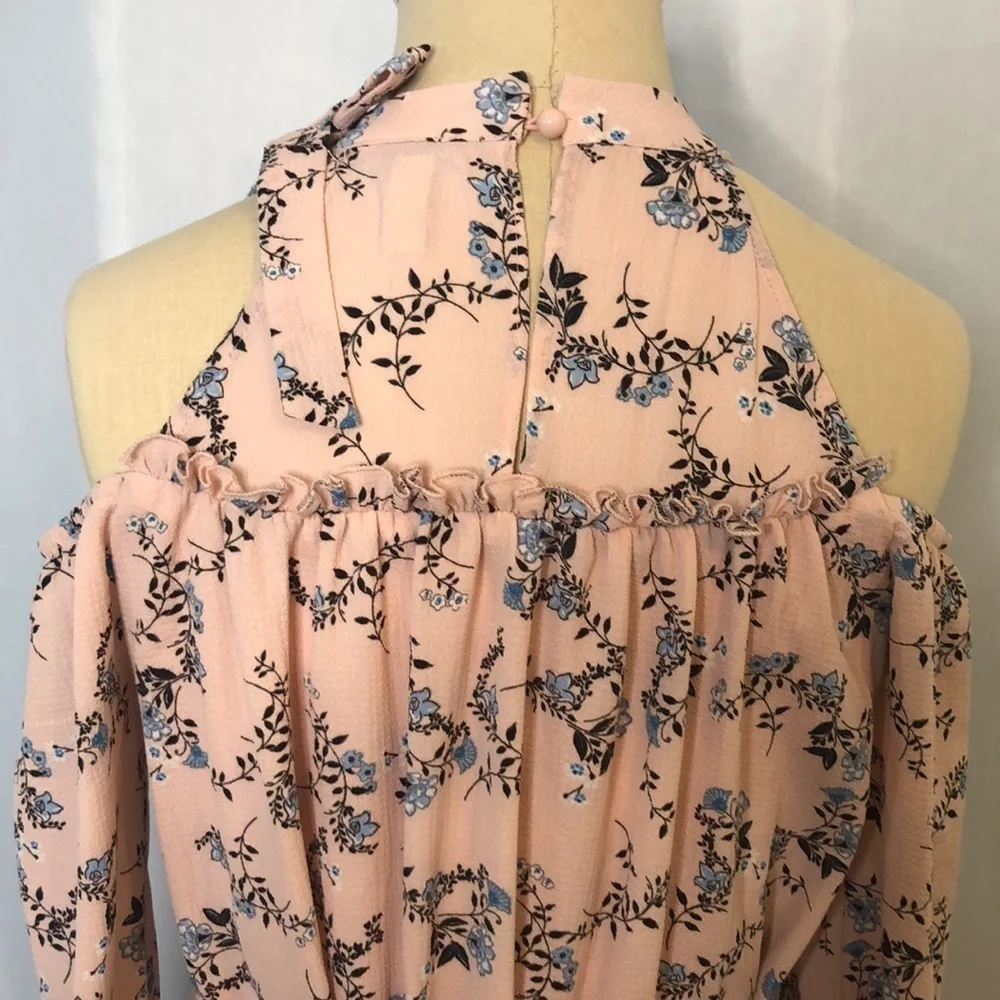 Speechless Girl’s Flower Print Off-Shoulder Dress Size 16